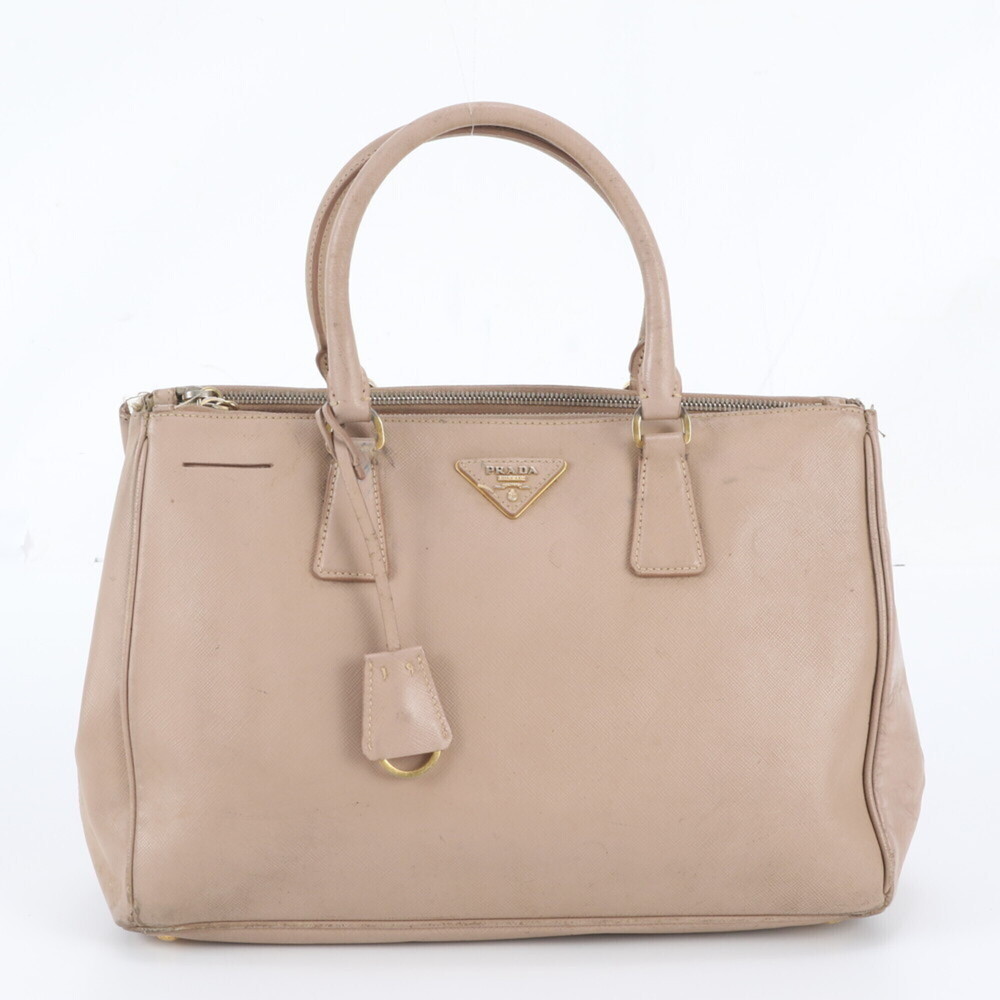 Prada Saffiano Leather Galleria Triangle Logo Tote Bag Shoulder Handbag for W...